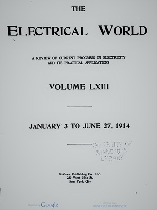 ELECTRICAL WORLD HISTORY.