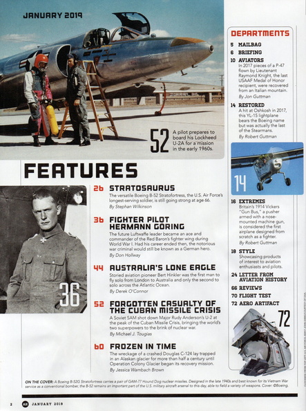 AVIATION HISTORY FEATURES.