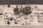 Components on display of a Woodward manufactured GE CF6-80C series jet engine fuel control (MEC).