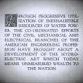 THROUGH PROGRESSIVE UTILIZATION OF INEXHAUSTIBLE RESOURCES OF WATER POWER.