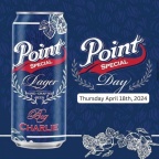 A new look and 16 oz. size for the legacy Point Special Lager Beer can.