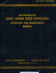 WOODWARD DIESEL ENGINE SPEED GOVERNOR BOOK.