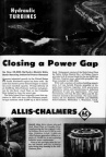 Hydraulic TURBINES.  Closing a Power Gap.  ALLIS-CHALMERS.